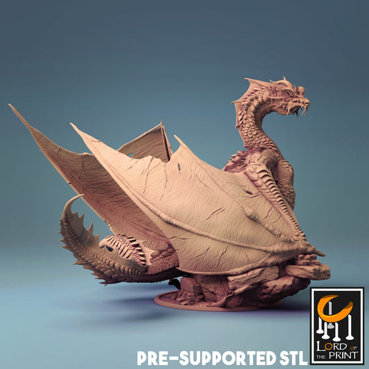 Brine Dragons and Drake by Rescale Miniatures | Unpainted