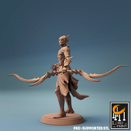 Elven Archer | Miniature | TTRPG | Unpainted