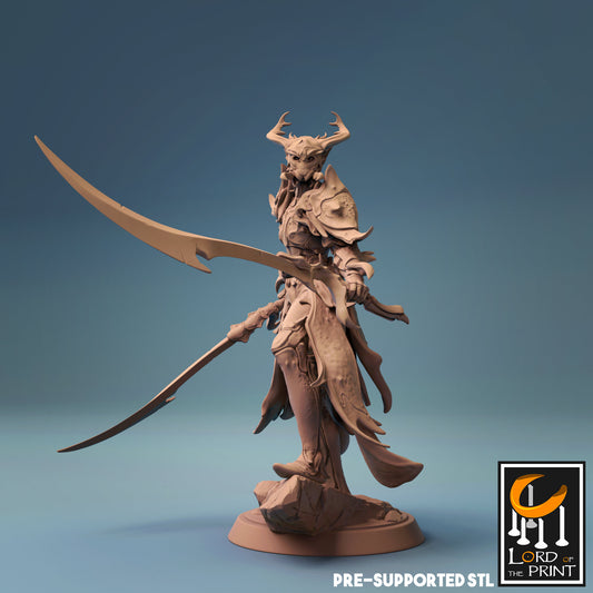 Elven Captain by Rescale Miniatures | Miniature | TTRPG | Unpainted