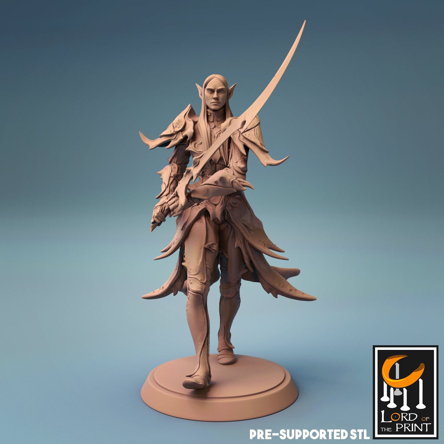 Elven Swordsmen by Rescale Miniatures | Miniature | TTRPG | Unpainted