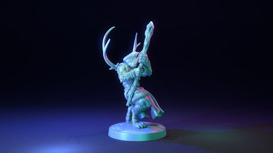 Tiger with Staff by Dragon Trappers Lodge | Unpainted