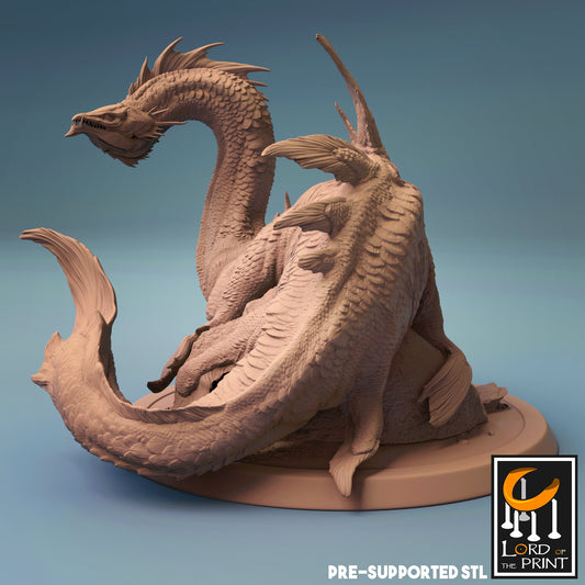 Eel Drakes and Hydra by Rescale Miniatures | Unpainted