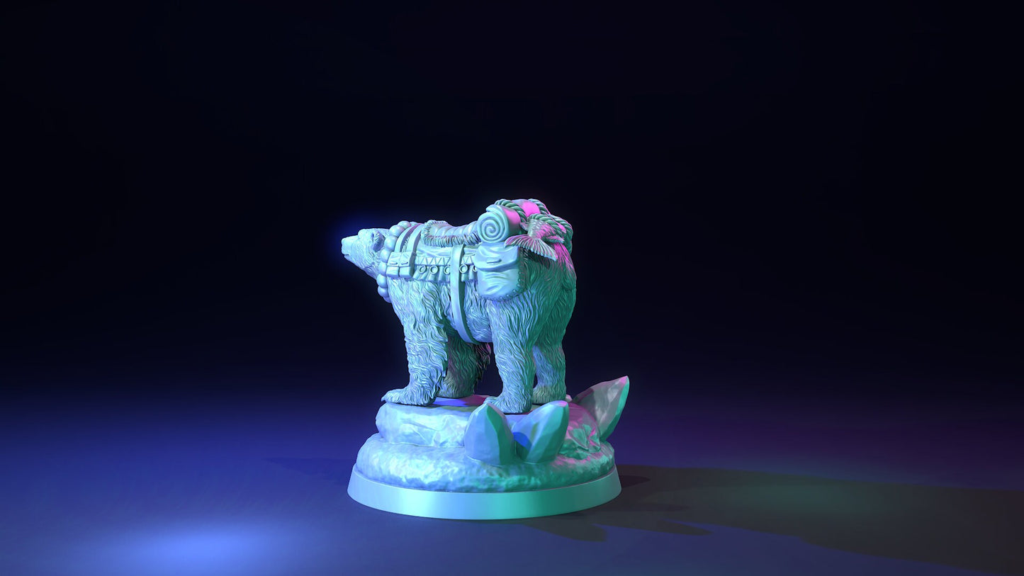 Arctic Druid and Polar Bear Mount by Dragon Trappers Lodge | Unpainted