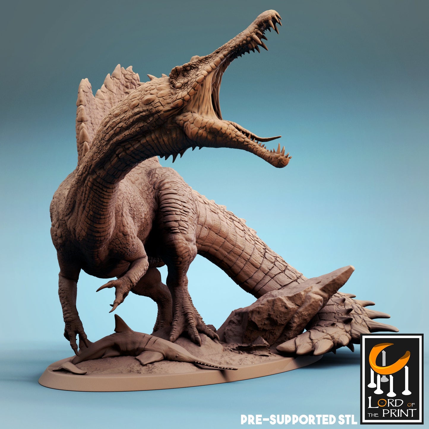 Spinosaurus by Rescale Miniatures | Miniature | TTRPG | Unpainted