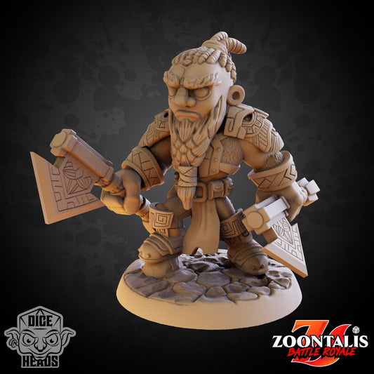 Dwarven Warriors by Dice Heads | Miniature | TTRPG | Unpainted
