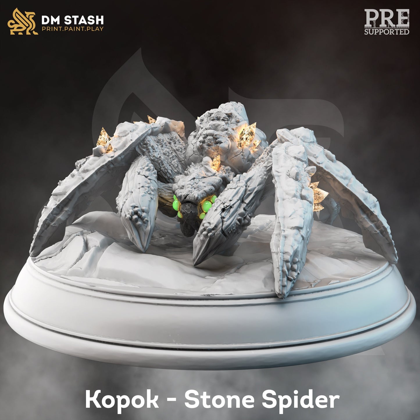 Kopok - Stone Spider by DM Stash | Miniature | TTRPG | Unpainted
