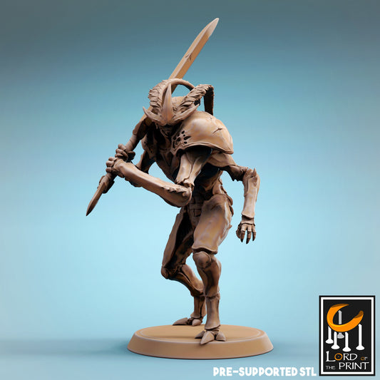 Thri-kreen, Insect-folk by Rescale Miniatures | Unpainted