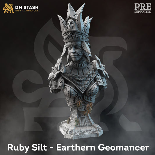 Ruby - Earthn Geomancer by DM Stash | Miniature | TTRPG | Unpainted