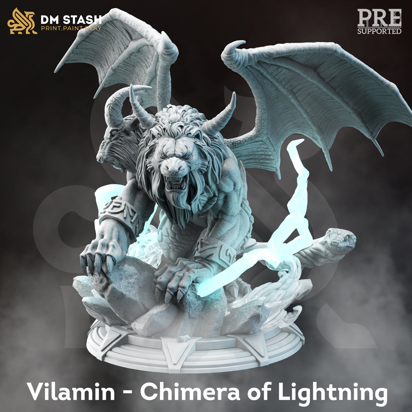 Vilamen - Chimera of Lightning by DM Stash | Miniature | TTRPG | Unpainted