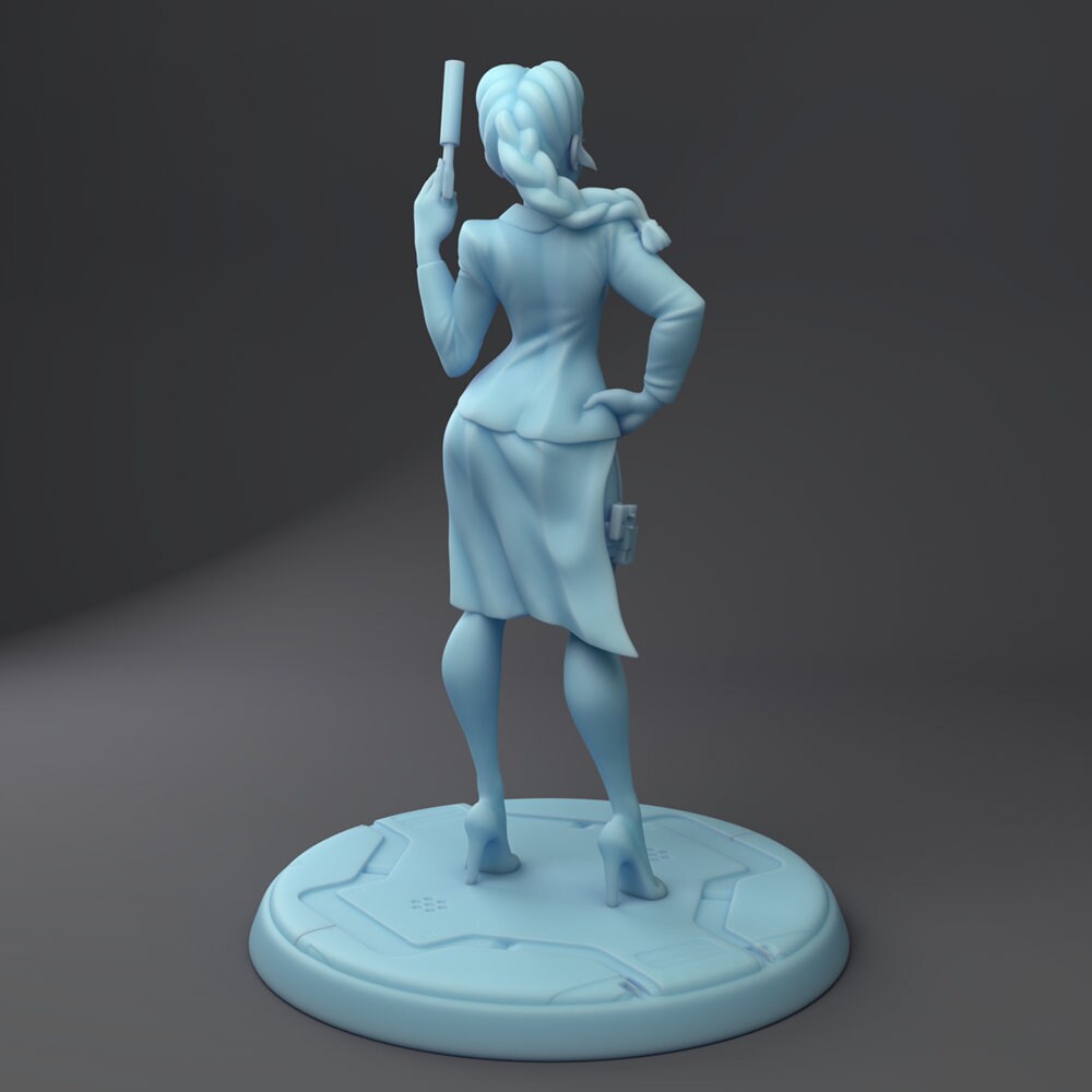 Rachelle, Synth Spy by Twin Goddess Miniatures | Unpainted