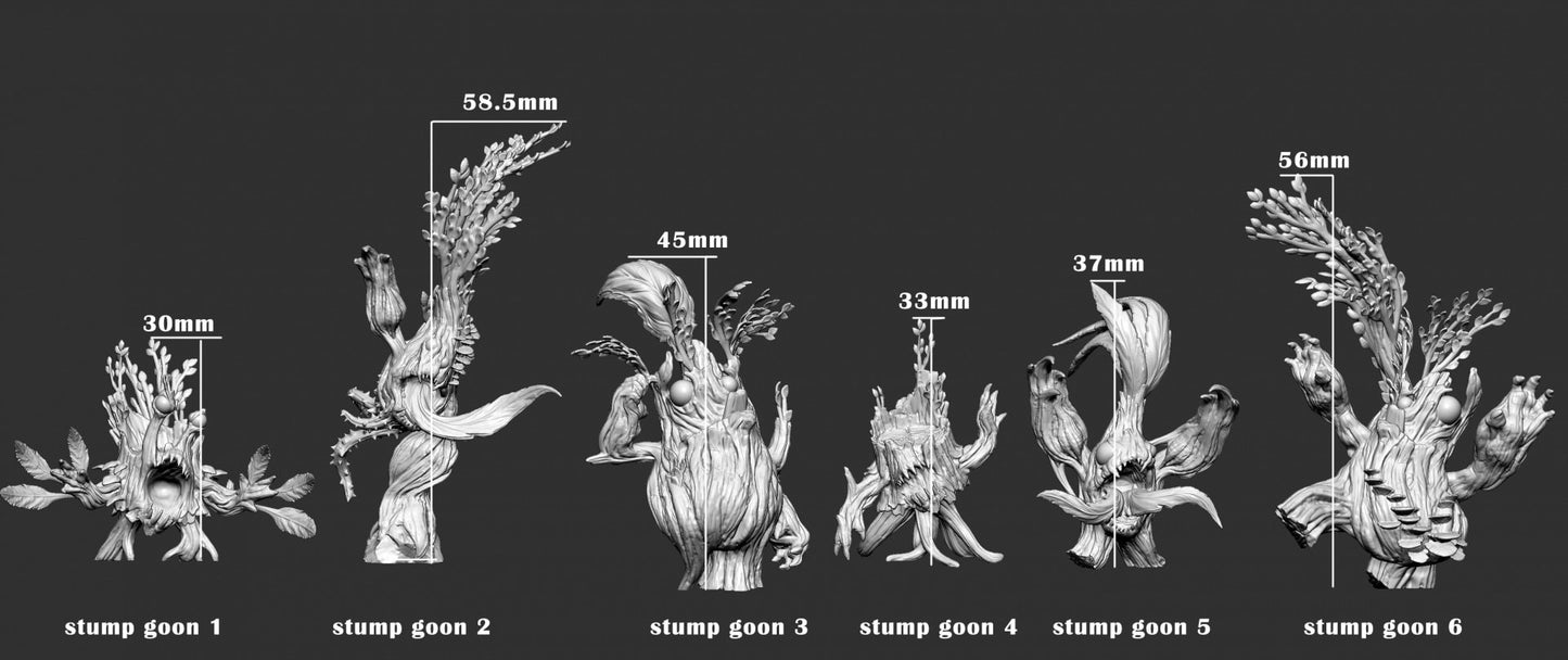 Stump Gang (6-pk) by Mini Monster Mayhem | Miniature | TTRPG | Unpainted