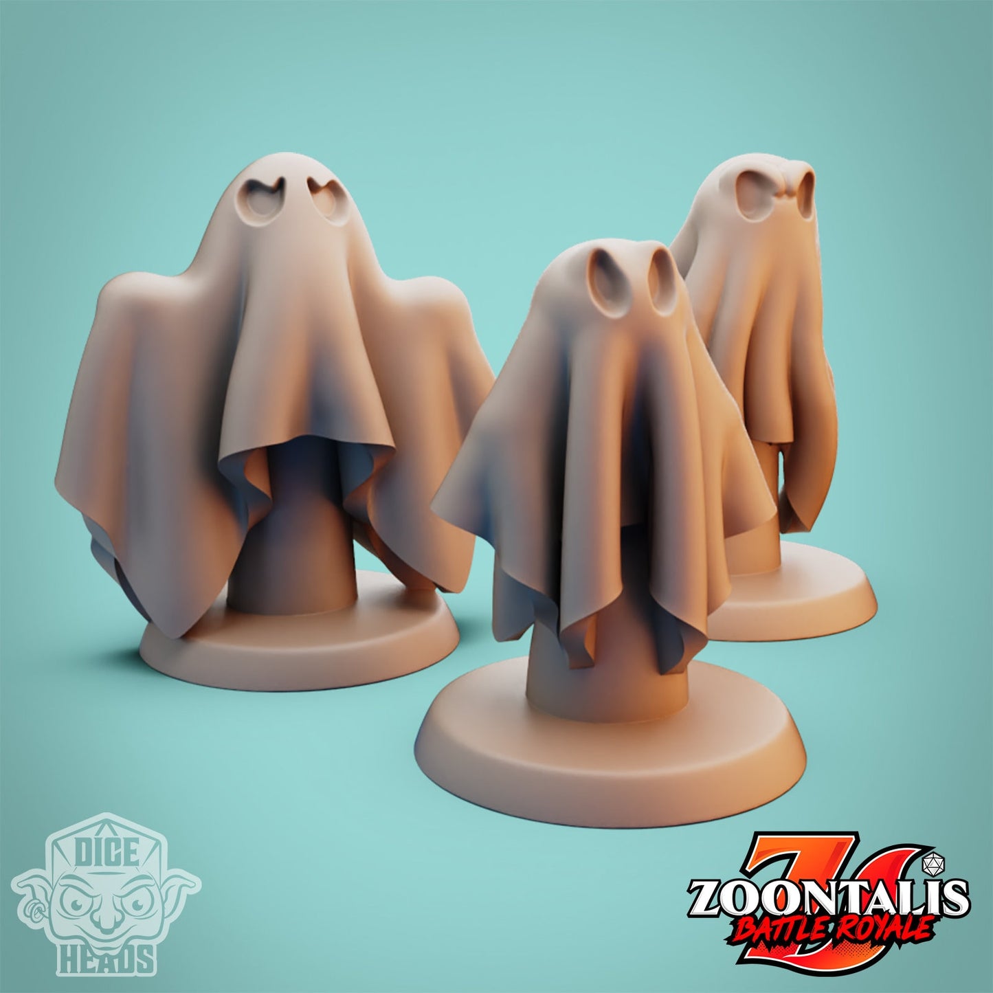Ghosts (3-pk) by Dice Heads | Unpainted