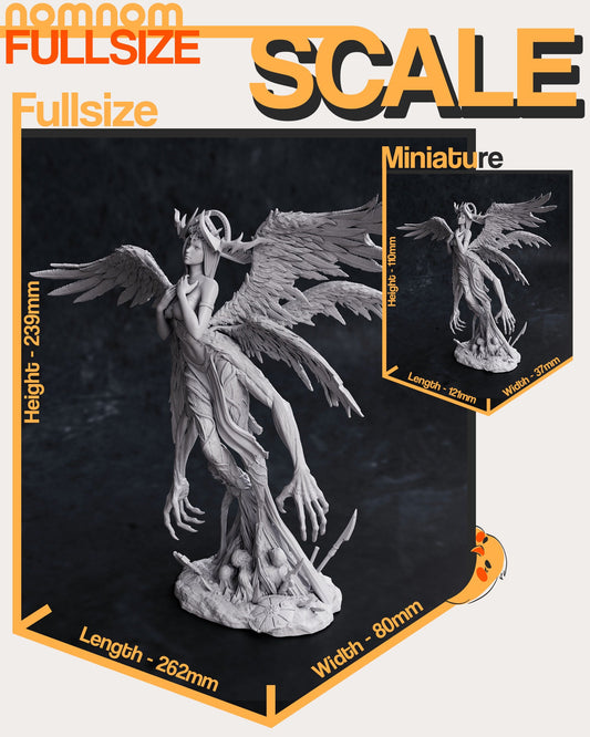 Zhazel, Fallen Angel by NomNom Figures | Unpainted