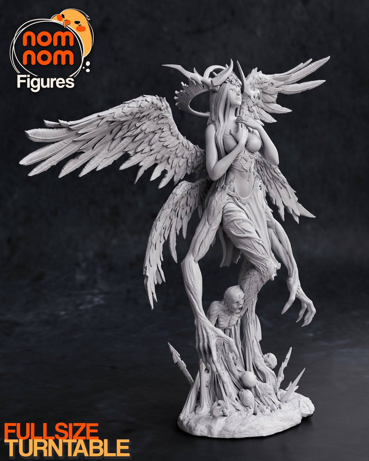 Zhazel, Fallen Angel by NomNom Figures | Unpainted