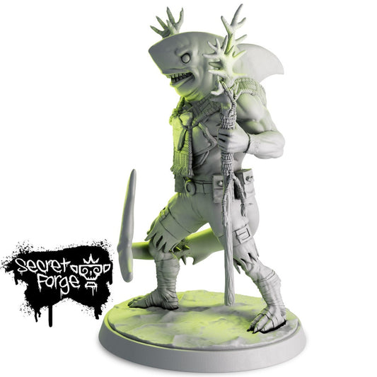 Sharkimedes by Secret Forge | Miniature | TTRPG | Unpainted
