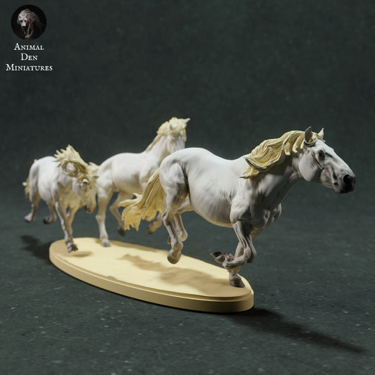 Camargue Horses 1:24 Scale Model by Animal Den