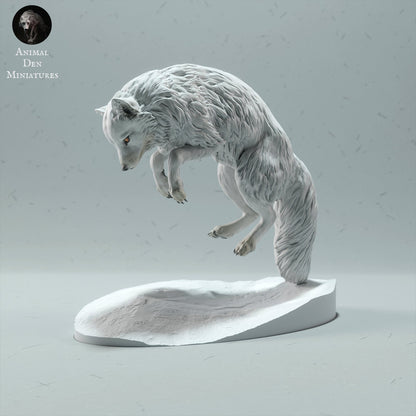 Arctic Fox 1:9 scale model by Animal Den Miniatures | Please Read Description