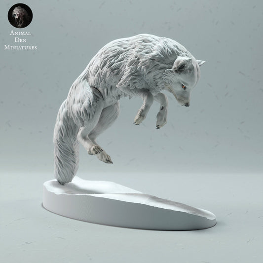 Arctic Fox 1:9 scale model by Animal Den Miniatures | Please Read Description