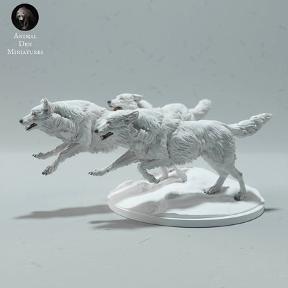 Arctic Wolves 1:32 Scale Model by Animal Den Miniatures | Please Read Description