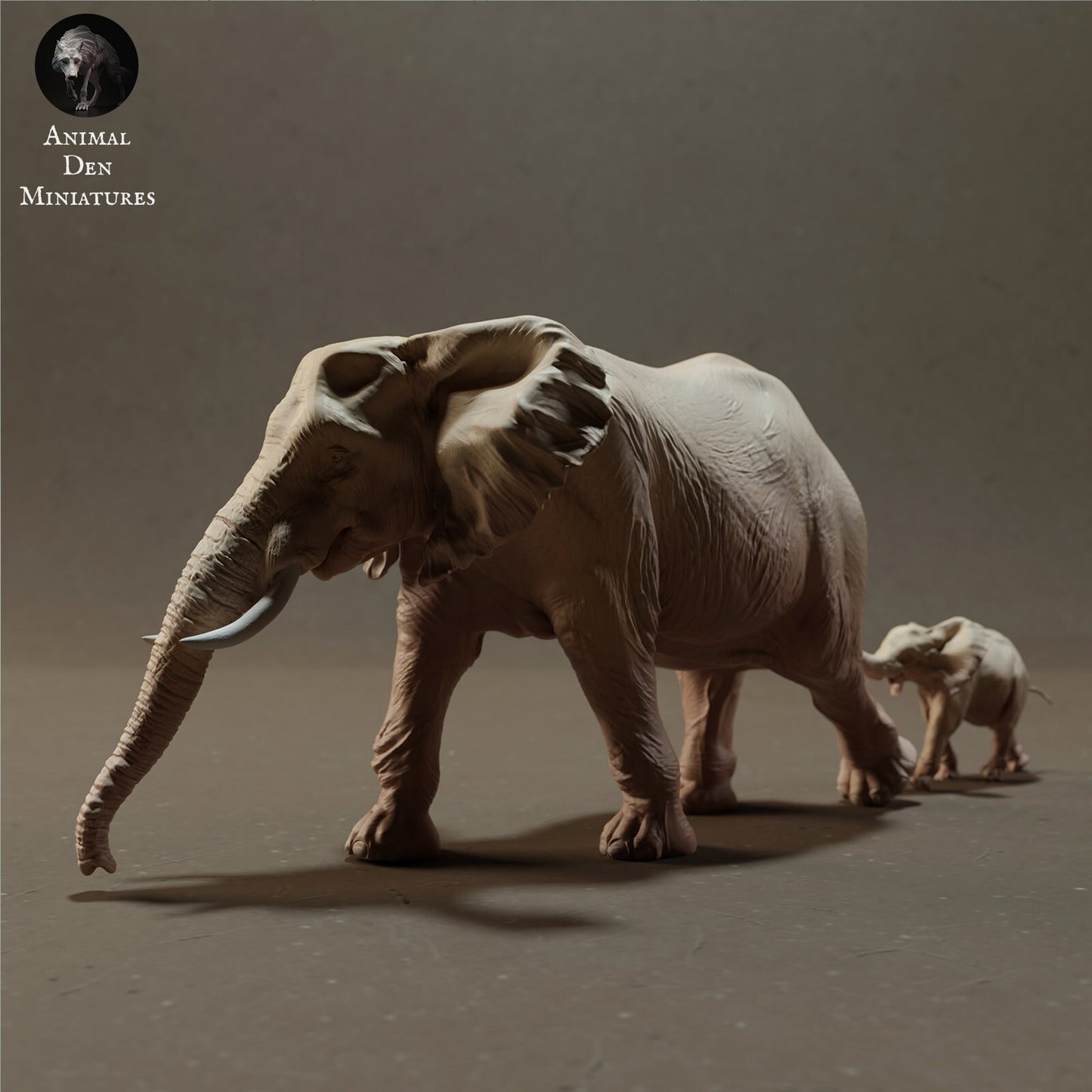African Elephants 1:24 Scale by Animal Den Miniatures | Please Read Description