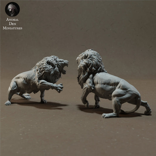 Lions 1:24 Scale by Animal Den Miniatures | Please Read Description