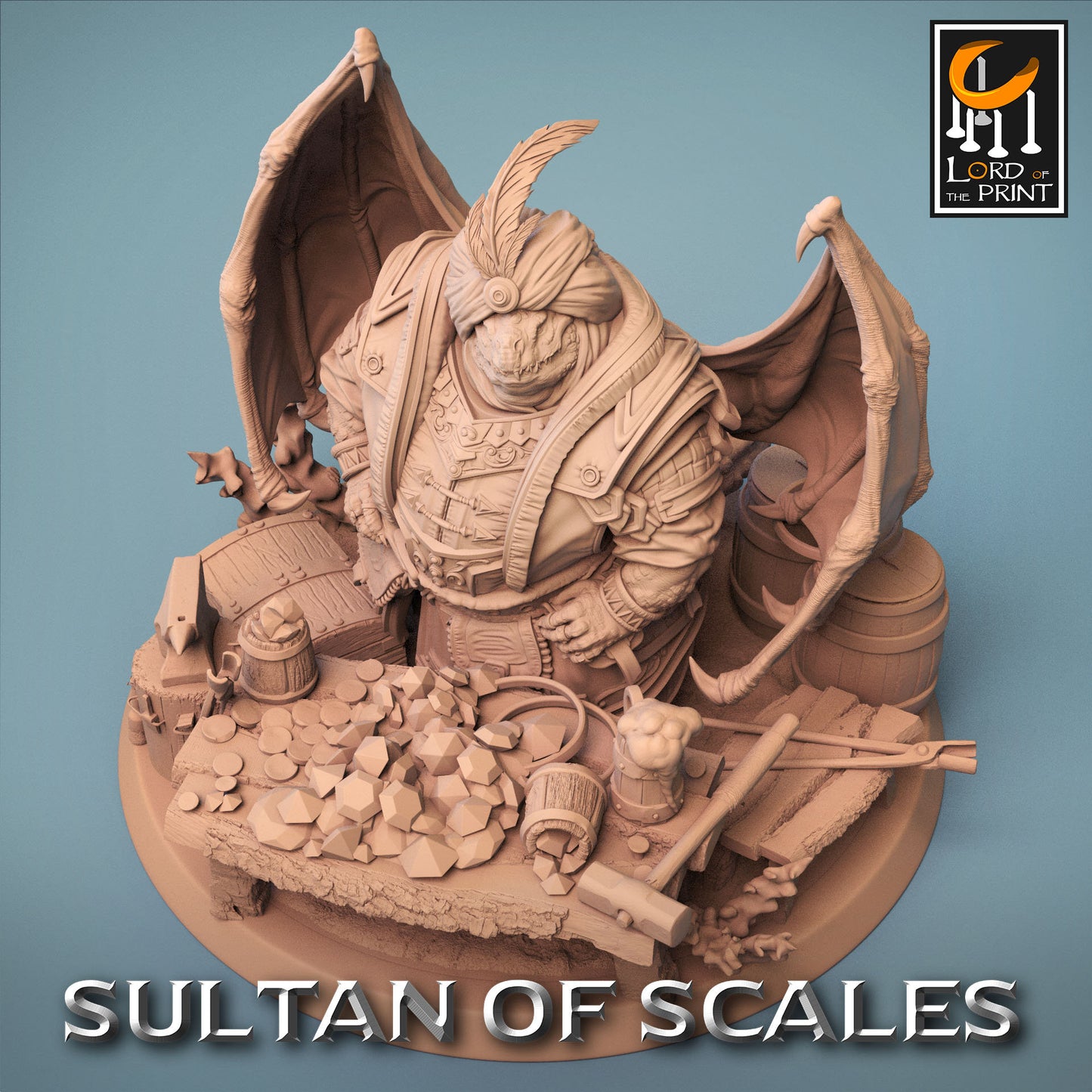 Draconic Gemstone Peddler by Lord of the Print | Please Read Description