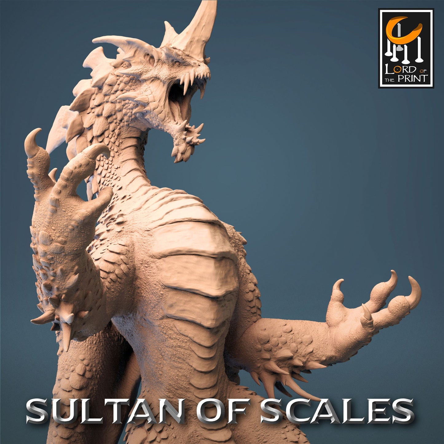 Ancient Blue Dragon by Lord of the Print | Please Read Description