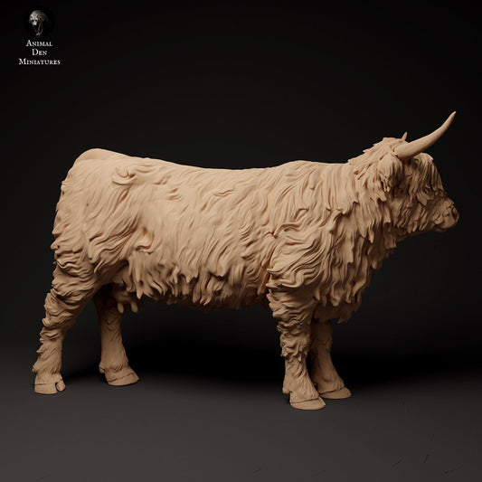 Scottish Highland Cow 1:24 scale by Animal Den | Please Read Description