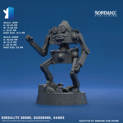 Sordalite Drone, Duodrone by Sordane Publishing | Miniature | TTRPG | Unpainted | Print on Demand
