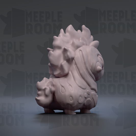 A 3D rendering of a stylized, abstract sculpture with a unique, organic shape and intricate details.