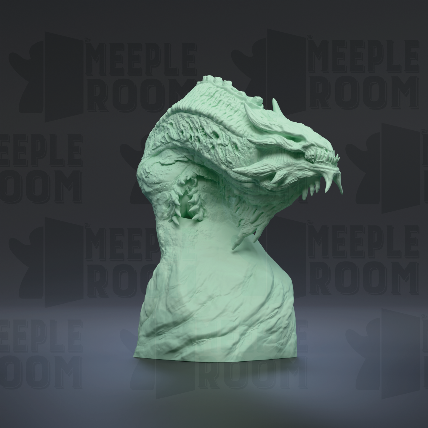 Demonic Dragon, Adult, Closed Mouth, Bust by Dino & Dog | Miniature | TTRPG | Unpainted | Print on Demand