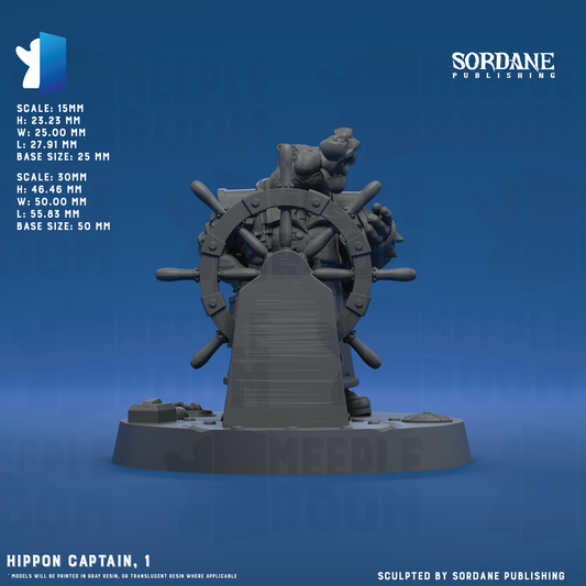 Hippon Captain by Sordane Publishing | Miniature | TTRPG | Unpainted | Print on Demand
