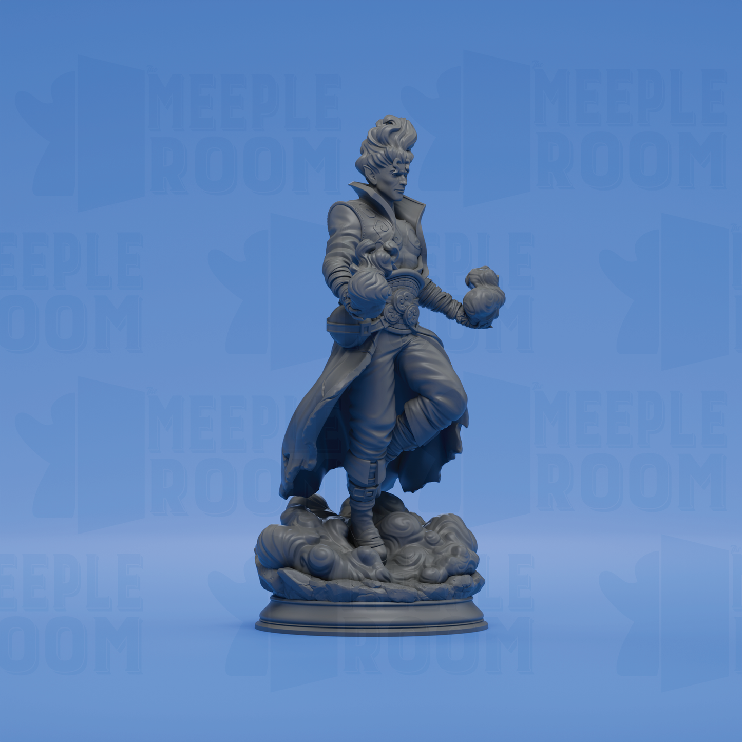 Villam Nitrana, Air Elemi Storm Sorcerer by DM Stash | Miniature | TTRPG | Unpainted | Print on Demand