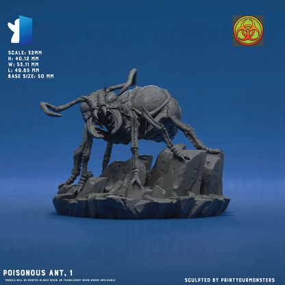 Poisonous Ant by PrintYourMonsters | Miniature | TTRPG | Unpainted | Print on Demand
