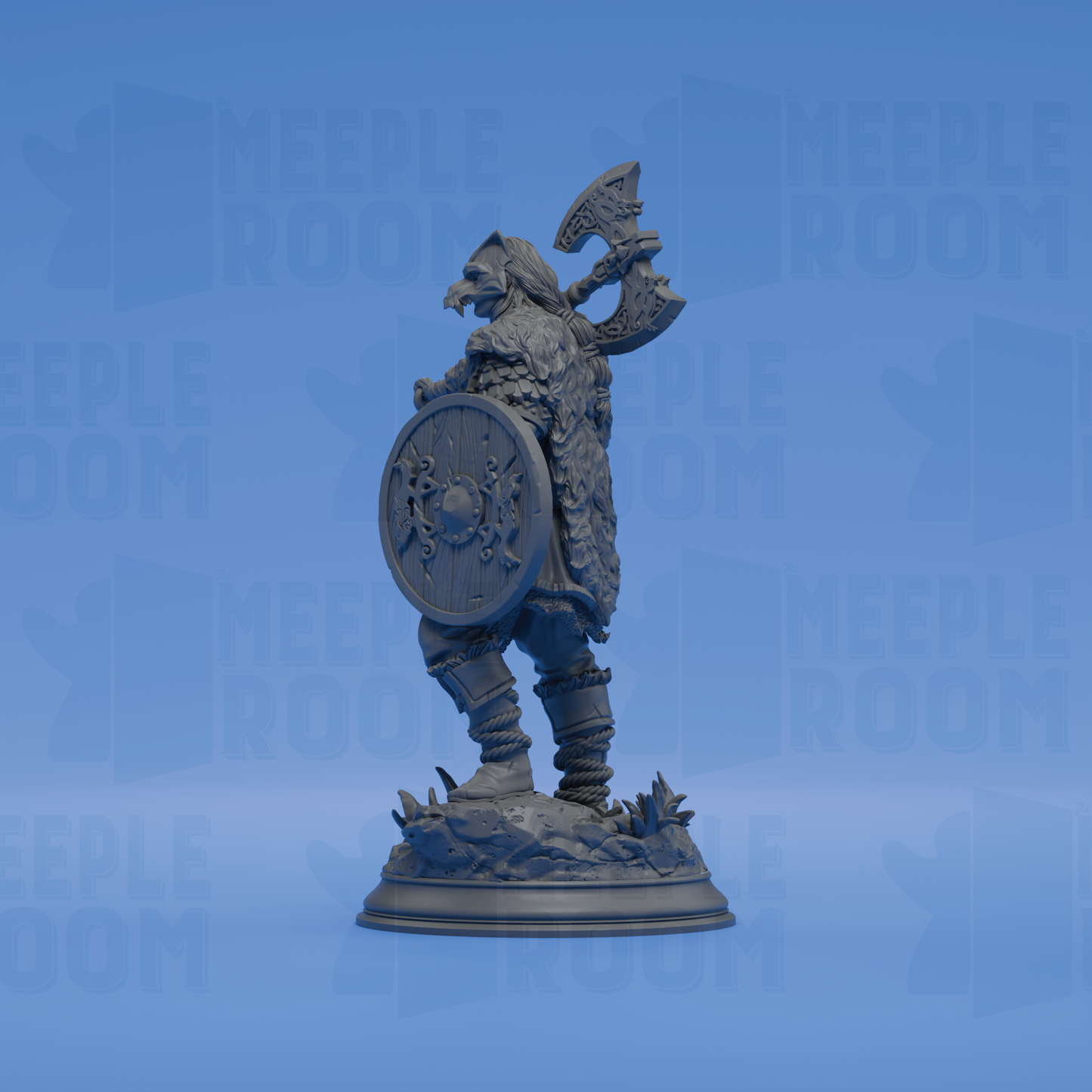 Skjolnir Ulvar, Barbarian of the Wolf by DM Stash | Miniature | TTRPG | Unpainted | Print on Demand