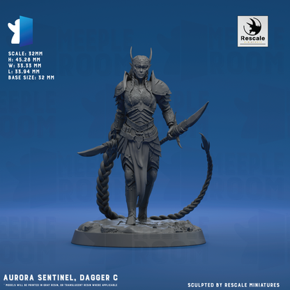 Aurora Sentinel by Rescale Miniatures | Miniature | TTRPG | Unpainted | Print on Demand