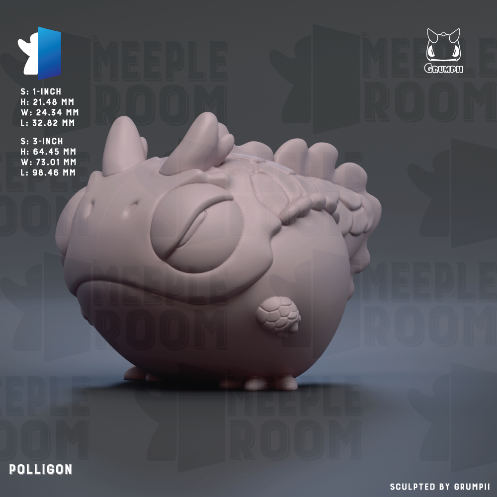 The image is a 3D rendering of a small, round, and detailed figurine of a creature resembling a frog or a similar aquatic animal. The figurine appears to be made of a material that resembles clay or a similar material, giving it a textured and realistic appearance. The image does not contain any text or additional objects, and the creature is the main focus of the image.