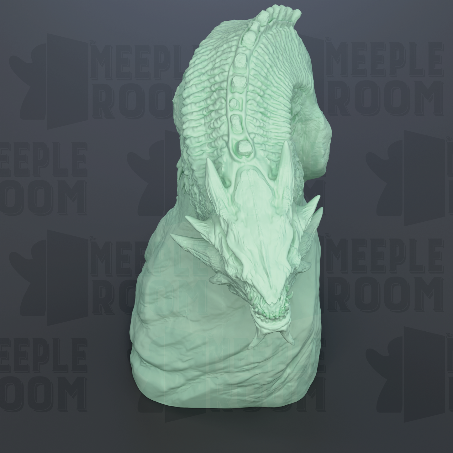 Demonic Dragon, Adult, Closed Mouth, Bust by Dino & Dog | Miniature | TTRPG | Unpainted | Print on Demand