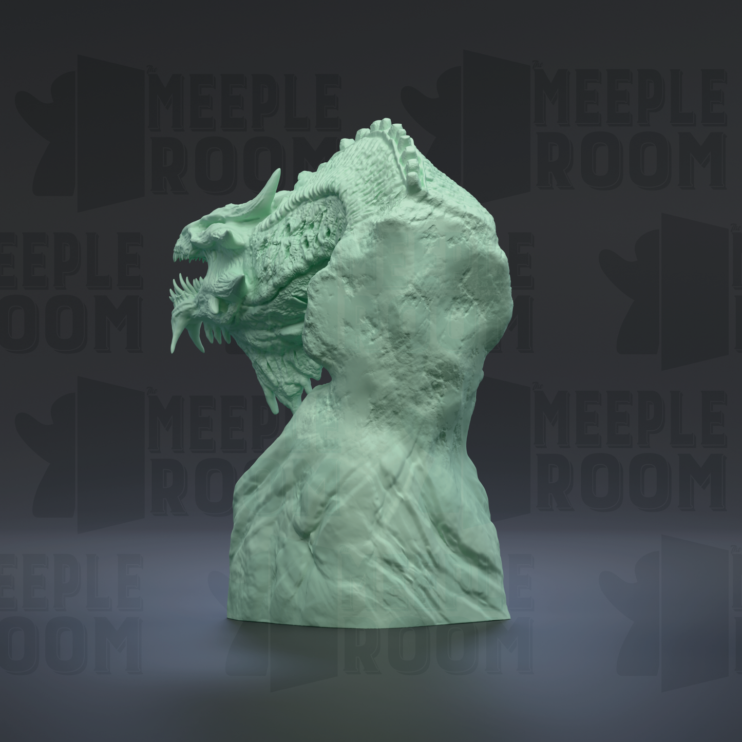 Demonic Dragon, Adult, Open Mouth, Bust by Dino & Dog | Miniature | TTRPG | Unpainted | Print on Demand