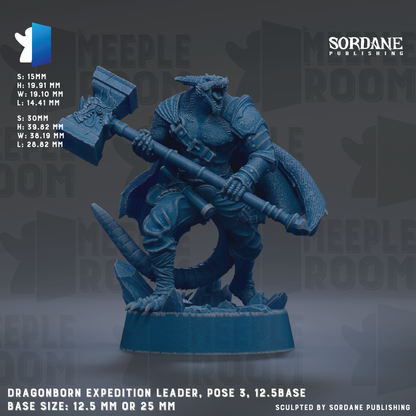 Dragonborn Expedition Leader, Pose 3, 12.5Base