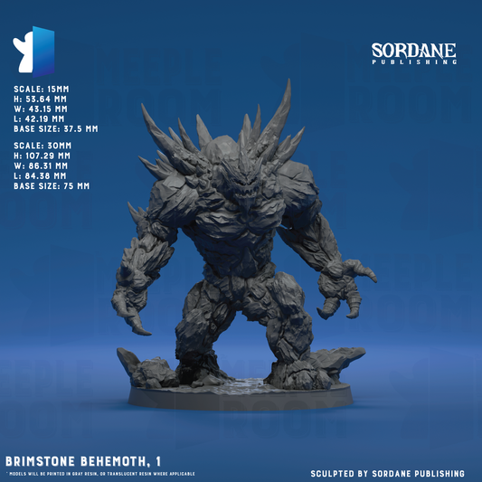 Brimstone Behemoth by Sordane Publishing | Miniature | TTRPG | Unpainted | Print on Demand
