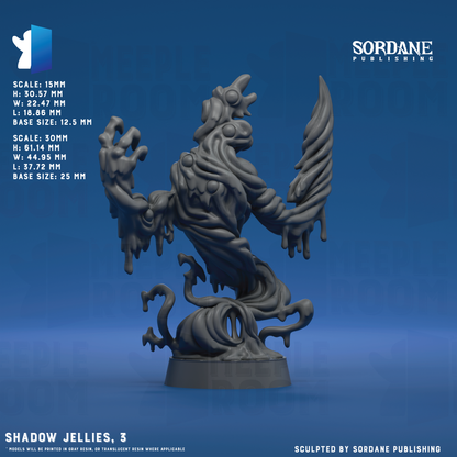 Shadow Jellies by Sordane Publishing | Miniature | TTRPG | Unpainted | Print on Demand