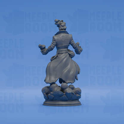 Villam Nitrana, Air Elemi Storm Sorcerer by DM Stash | Miniature | TTRPG | Unpainted | Print on Demand