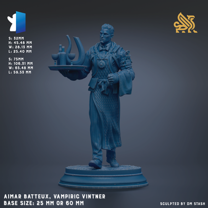 a statue of a man holding a tray of food