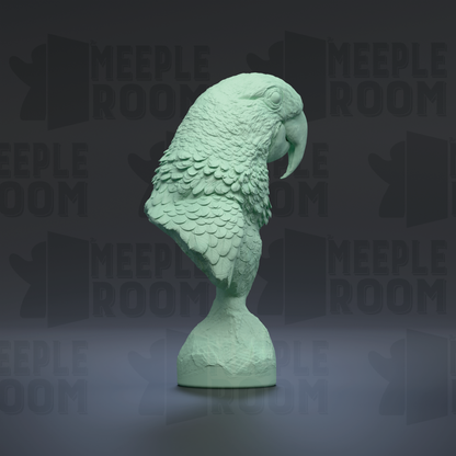 Hyacinth Macaw, Bust by Animal Den Miniatures | Miniature | TTRPG | Unpainted | Print on Demand
