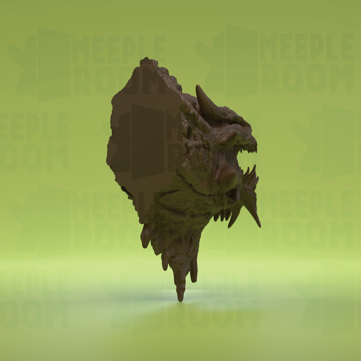 Demonic Dragon, Head-Mount by Dino & Dog | Miniature | TTRPG | Unpainted | Print on Demand