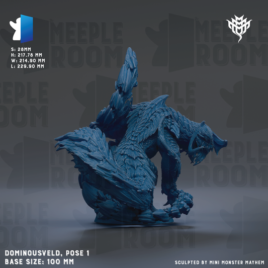 a blue statue of a dragon on a gray background