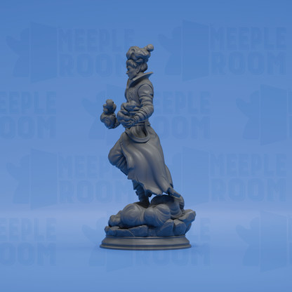 Villam Nitrana, Air Elemi Storm Sorcerer by DM Stash | Miniature | TTRPG | Unpainted | Print on Demand