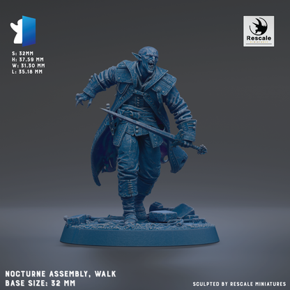 a figurine of a warrior standing on a base, holding a sword and wearing a cape.