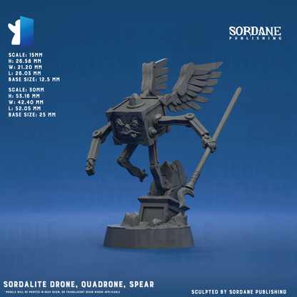 Sordalite Drone, Quadrone by Sordane Publishing | Miniature | TTRPG | Unpainted | Print on Demand